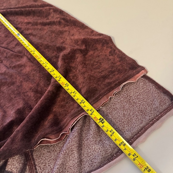 We The Free Doran Tee in Burgundy Velvet | Size XS - Picture 7 of 9